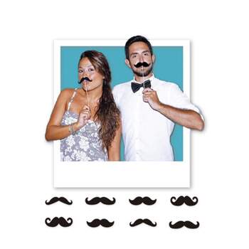 Accessoires Photocall Moustache 8 pièces - The Wedding Shop !