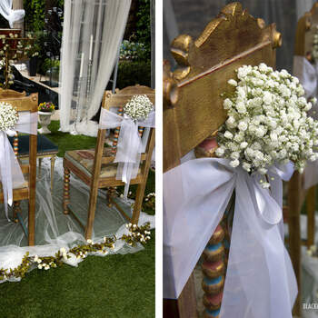 La decoración y los arreglos florales de la ceremonia son algo que no debe faltar en ninguna boda. Foto: Belle Day. http://belleday.com/es/