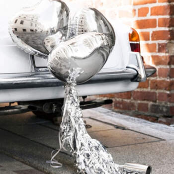 Kit completo globos coche en plata - Compra en The Wedding Shop
