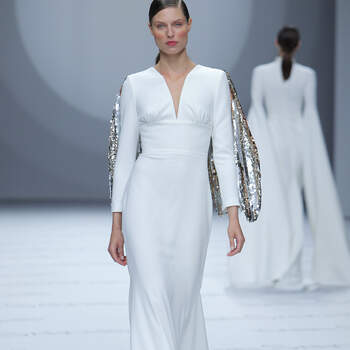 Isabel Sanchis. Credits: Barcelona Bridal Fashion Week