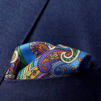 Paisley Silk Pocket Square eton