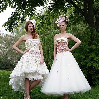 Algunos de los diseñadores de la White Gallery de Londres se han animado a crear una colección de vestidos de novia elaborados a base de regaliz y marshmallow, en honor a la Reina Isabel y al gusto de los británicos por el dulce. Foto: ©White Gallery
