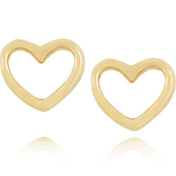 Pendientes de oro en forma de coquetos corazones. Foto: Marc Jacobs