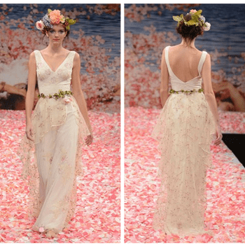 O estilo Boho é tendência em vestidos de noiva. Fitas, Renda estilo vintage, flores e cores pastéis características do estilo são presenças marcantes na coleção criada pela Claire Pettibone. Inspire-se na elegância do estilo Boho. 