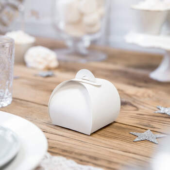 Caja Para Dulces White Wedding Chic 10 Unidades- Compra en The Wedding Shop