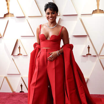 Oscar® nominee Ariana DeBose arrives on the red carpet of the 94th Oscars® at the Dolby Theatre at Ovation Hollywood in Los Angeles, CA, on Sunday, March 27, 2022.