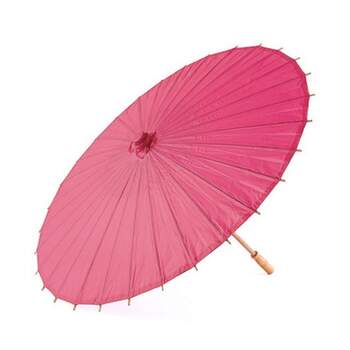 Parasol En Papier Et Bambou Fuchsia - The Wedding Shop !