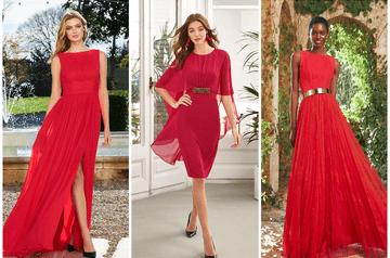70 vestidos rojos de fiesta: el color más intenso para las invitadas