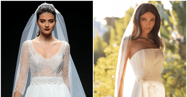 Novias con velo corto: reglas de estilo, cómo llevarlo y claves