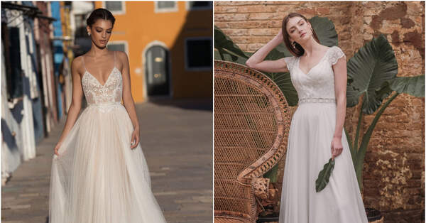 Vestidos para novias cheap bajitas de estatura