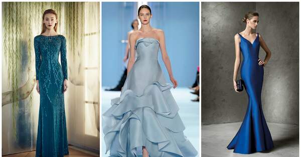 Blue Full-Length Gowns: A Versatile and Elegant Outfit for the Most ...