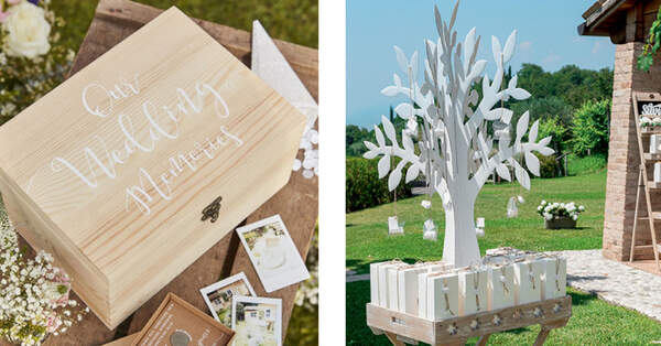 Cajas de madera para decorar y otros productos para tu boda