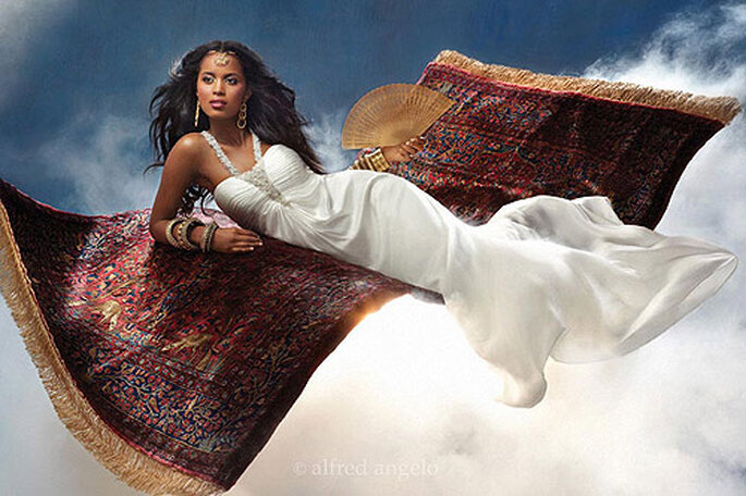 Jasmine, de la película 'Aladdin', vestida de novia por Alfred Angelo
