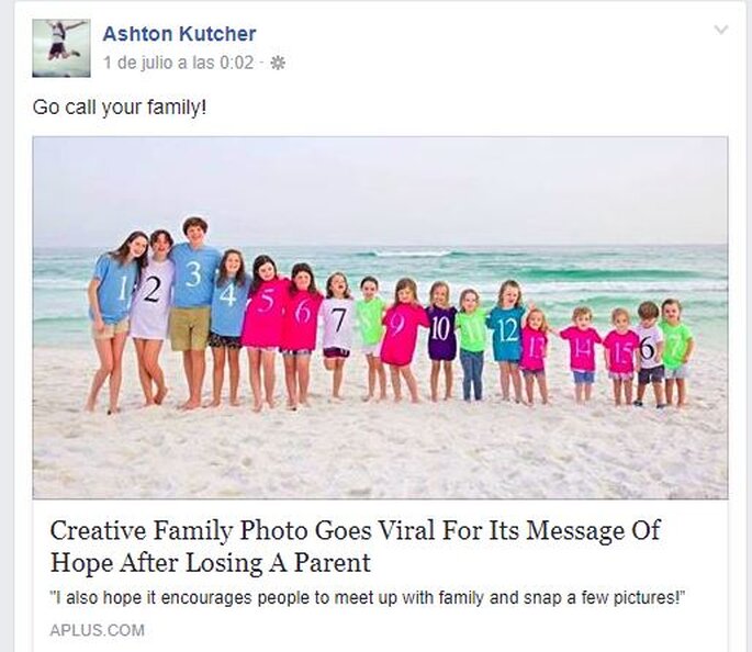 Ashton Kutcher Facebook