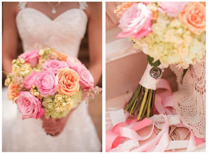 Una boda increíble con detalles en color verde y rosa - Foto Katelyn James