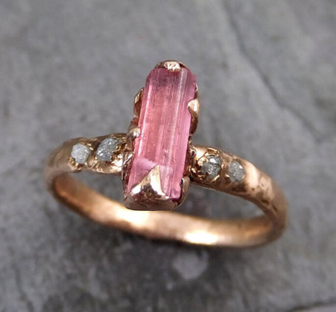 anillos de compromiso oro rosa