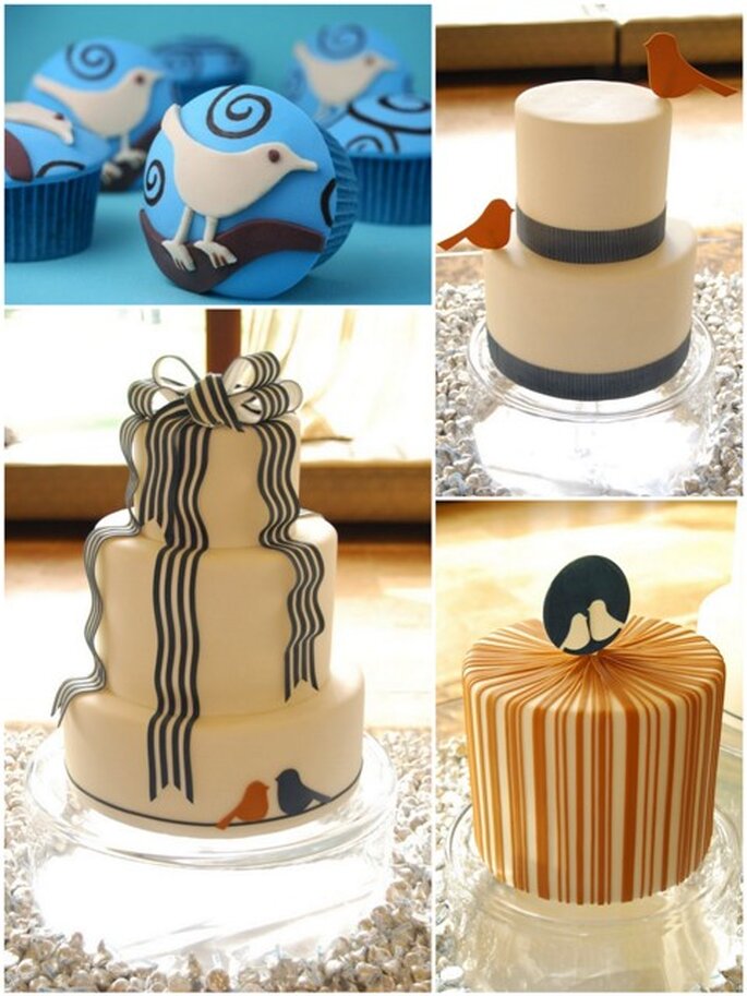 Bolos de Casamento - bolos da www.gateaux-inc.blogspot.com e cupcakes da Bakerella