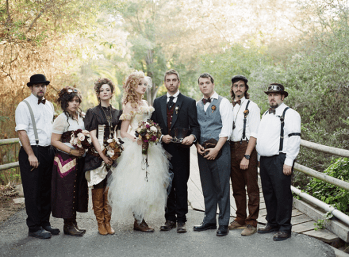 Tendencia de boda steampunk. Fotografía  Braedon Photography para Ruffled