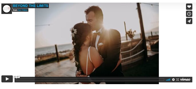 frame SCR FILMS, sposo bacia sposa in fronte
