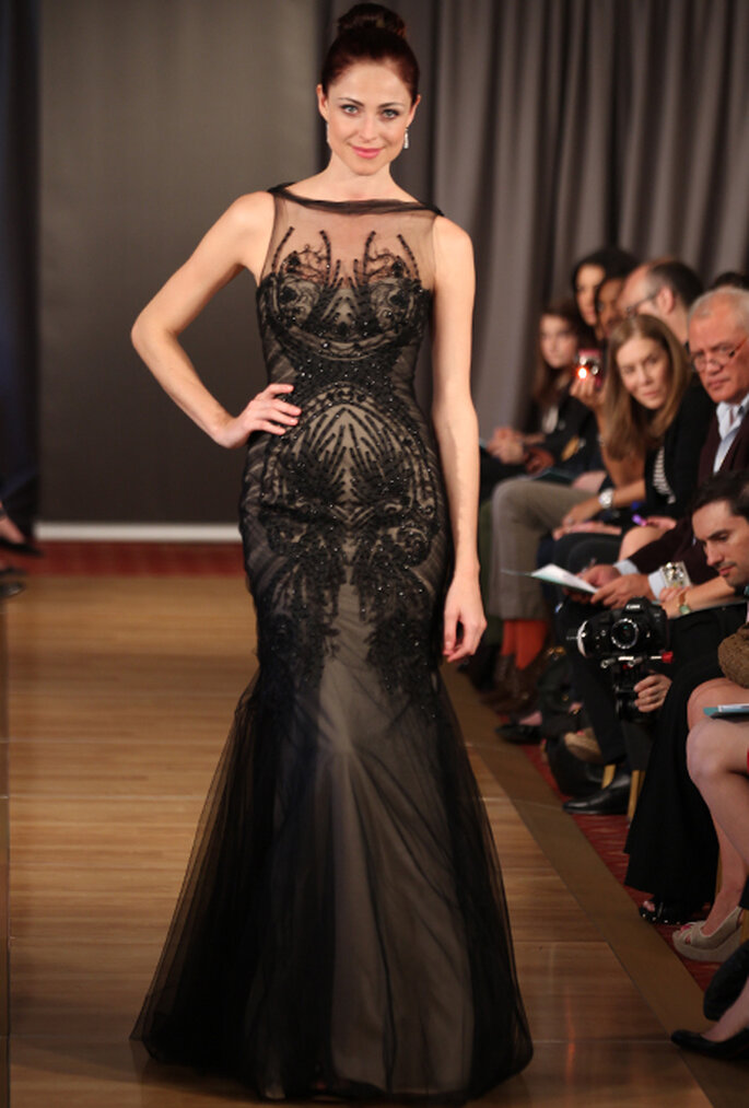Vestido de novia elegante en color negro - Foto Ines Di Santo 2013