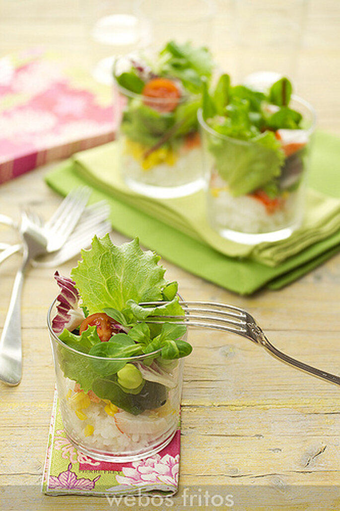 Ensalada de Surimi para banquete de Mariscos