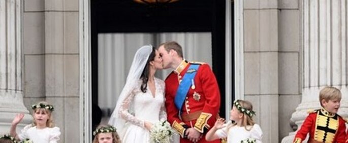 El beso de Guillermo y Kate Middleton