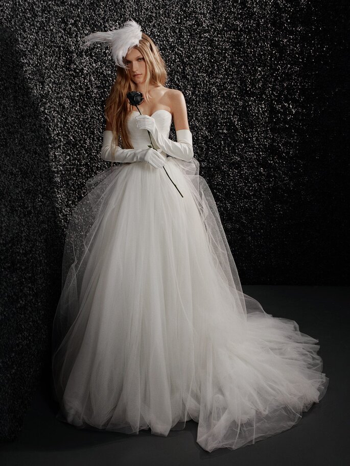 80 vestidos de novia con tul: romanticismo para el día B