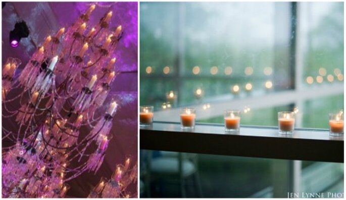 Decora la boda con lámparas estilo Halloween o velas. Foto: Jen Lynne y Boutique de tres