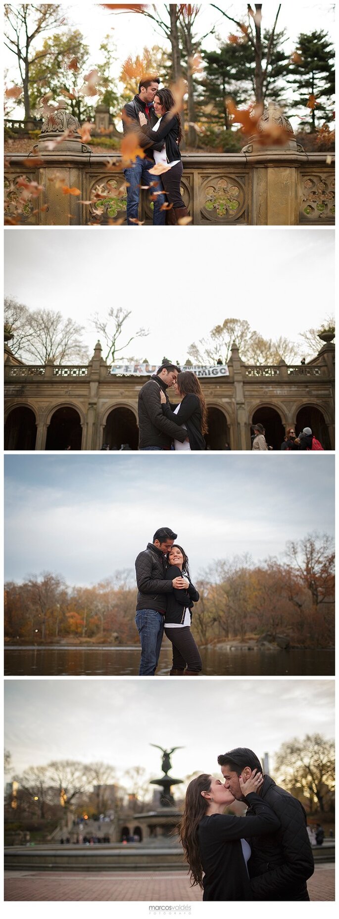 Romántico compromiso de Luisa y Guillermo en Central Park, Nueva York - Foto Marcos Valdés
