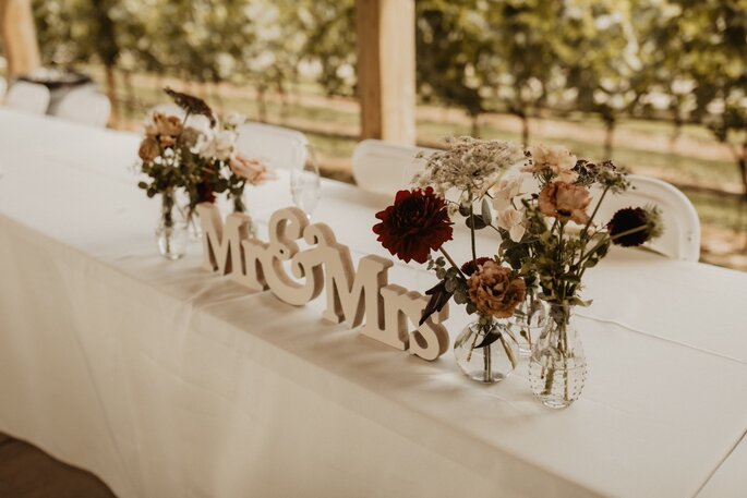 matrimonio tema vino