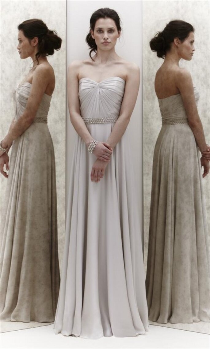 Vestido de novia strapless con cinto de diamantes - Foto Jenny Packham 2013