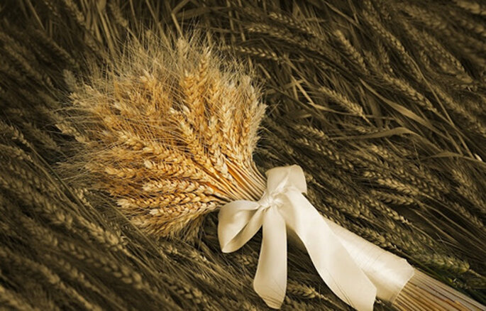 Buquê de trigo seco: original e com um significado marcante.