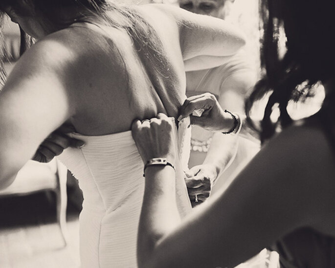 Corazón, strapless o barco: Luce el escote que quieras con tu vestido de novia. Foto: Fran Russo