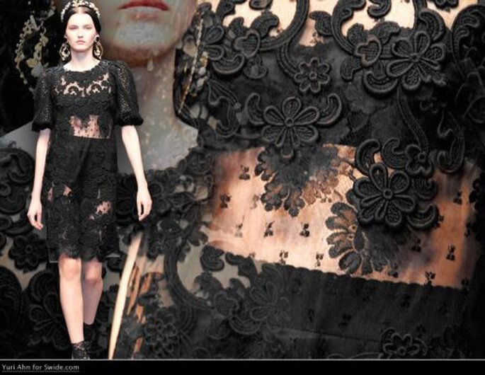 elegante Festmode aus schwarzer Spitze von D&G! - Foto: Dolce Gabbana 2013 - Oficial Fan Page