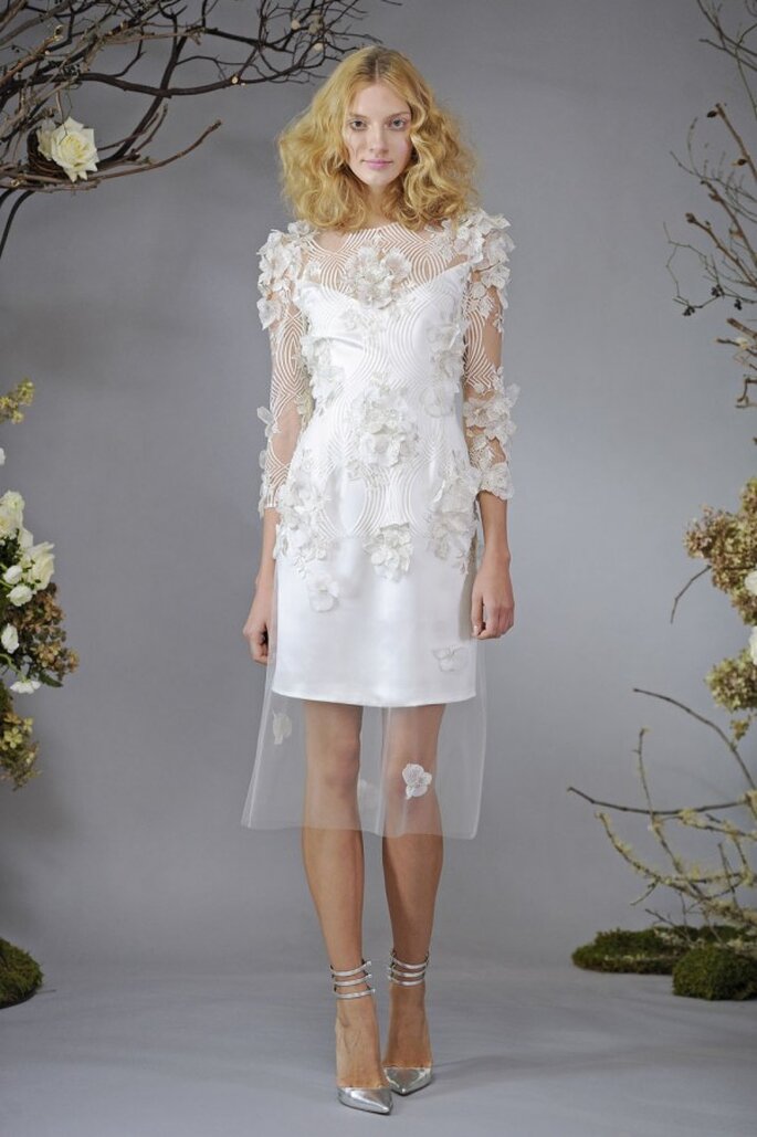 Naturaleza tejida: Estos son los vestidos de novia más lindos con flores en  relieve