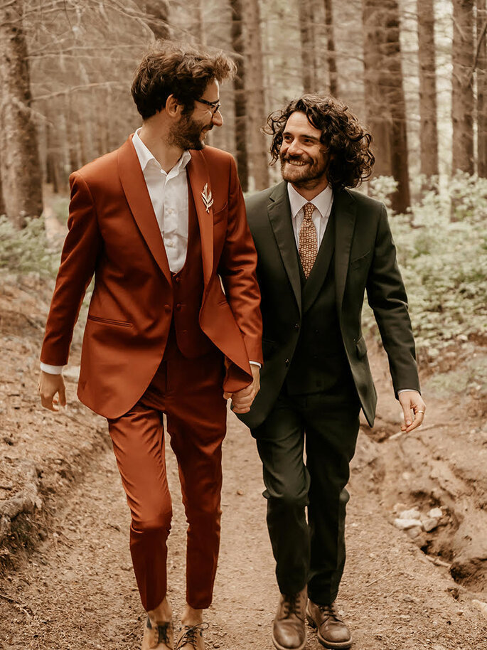 Costumes de marié couleurs nature - Blandin & Delloye