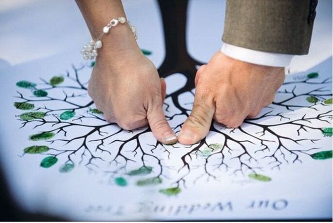 animation mariage : arbre a empreinte