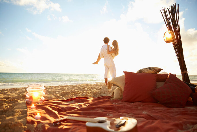 pareja en la playa