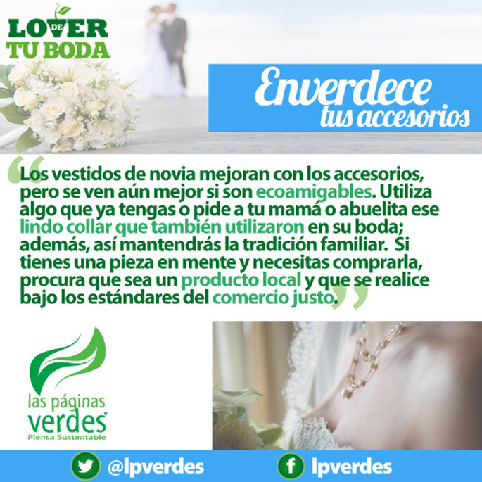 Accesorios ecológicos para tu look de novia - Foto Las Páginas Verdes