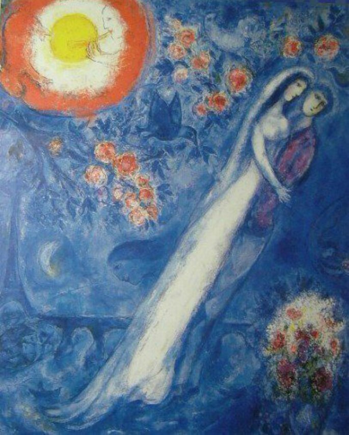 Chagall Sposi in cielo
