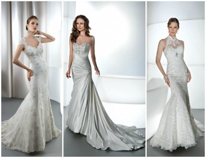 Tres modelos estilo sirena. Fotos: wwwdemetriosbride.com