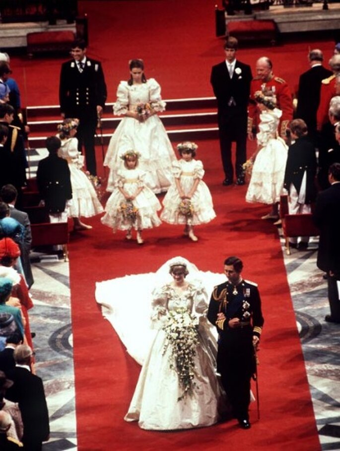 Lady Diana y las damas de honor de su boda