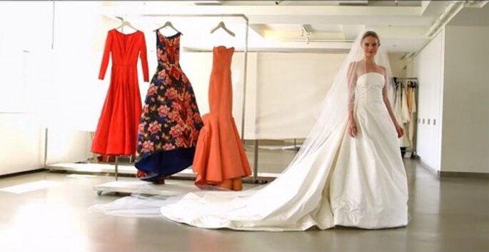 Kate Bosworth eligió un vestido de novia del diseñador Oscar de la Renta - Foto Vogue YouTube