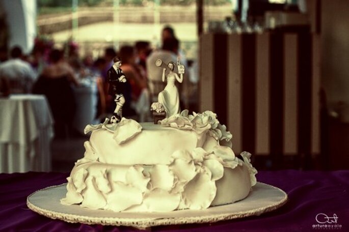 Fotografía artística del pastel de bodas - Foto Arturo Ayala