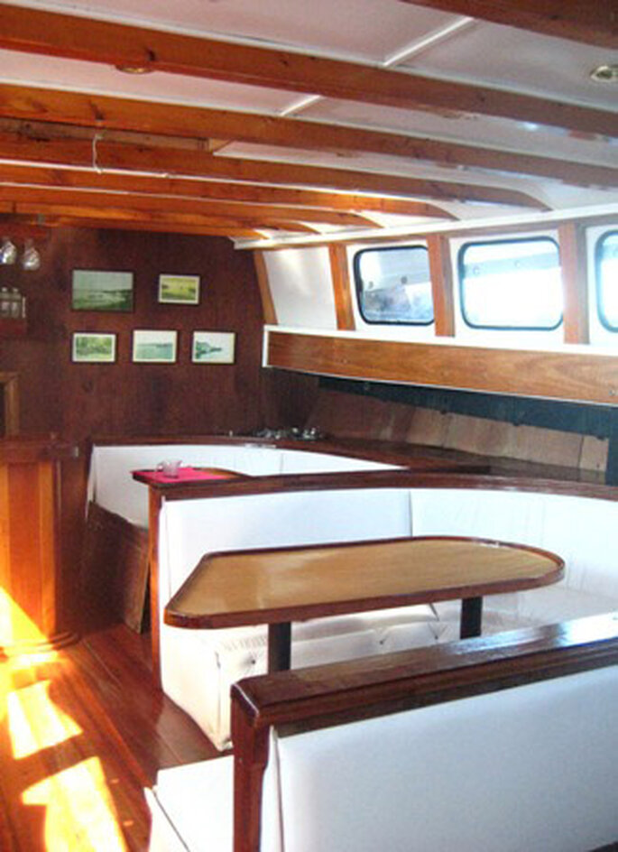 Interior del Barco Capitán Haase. 