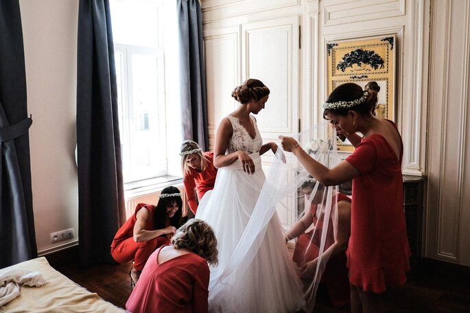 préparation robe mariée- mariage dans le Pas-de-Calais