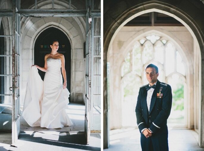 Real Wedding: Una boda hermosa con un Capitán de la Fuerza Aérea vestido de novio - Foto BRAUN Photography