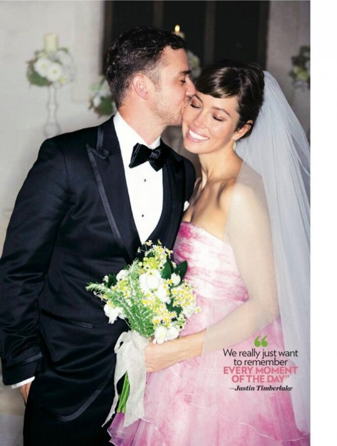 El look de Justin Timberlake y Jessica BieFacebookl en su boda - Foto Tom Ford