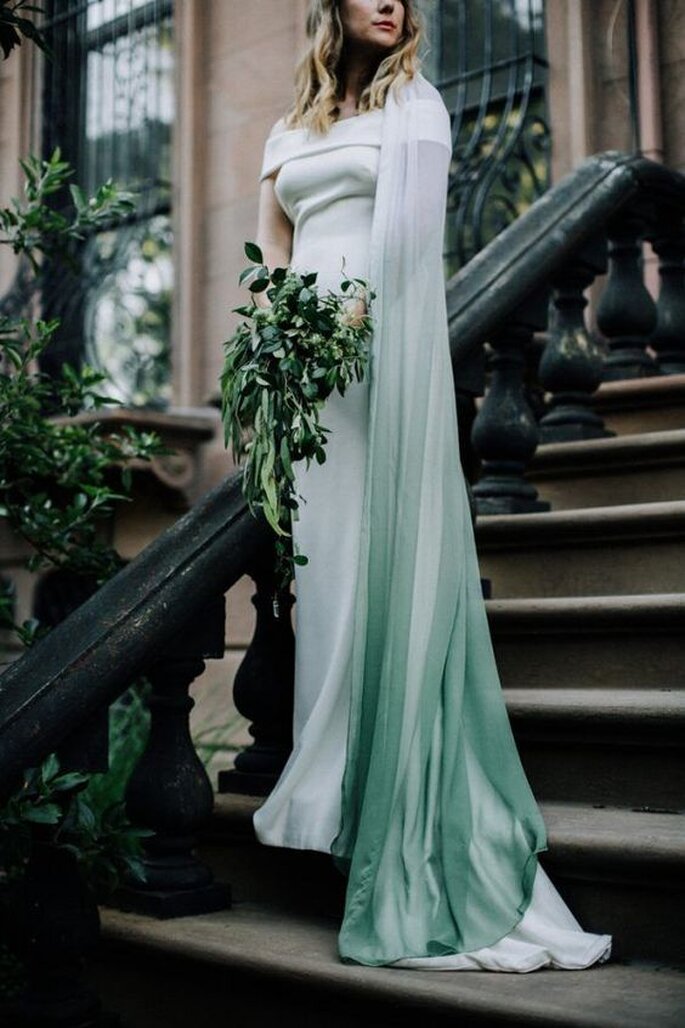 Vestido de noiva verde