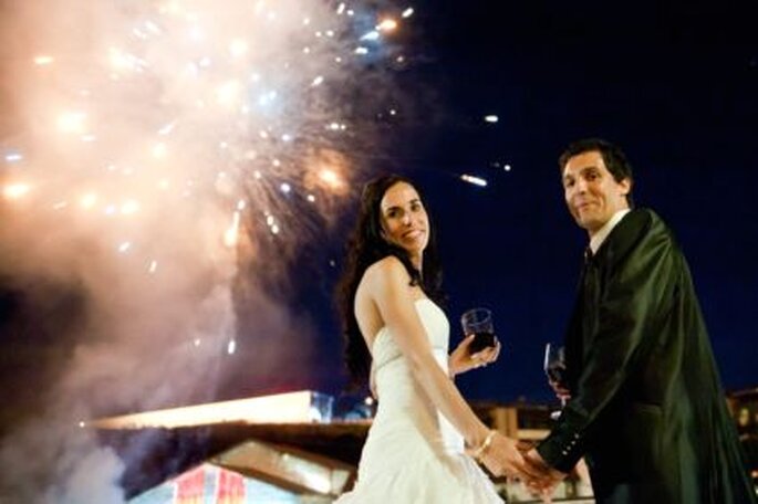 Gran fin de boda con fuegos artificiales- Foto: Víctor Laxe